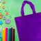 Super Z Outlet Assorted Colorful Solid Blank Fabric Tote Party Gift Bags Rainbow with Handles for Birthday Favors, Snacks, Decoration, Arts & Crafts, Event Supplies (12 Pack) (12" Inches)